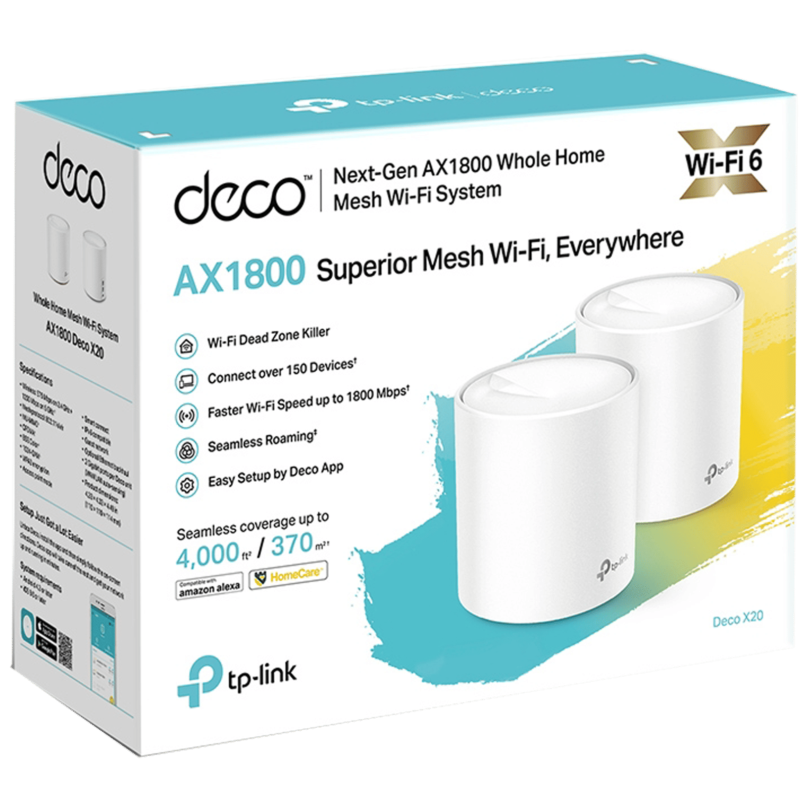 Buy TP-Link Deco X20 Dual Band Pack of 2 Wi-Fi Home Mesh